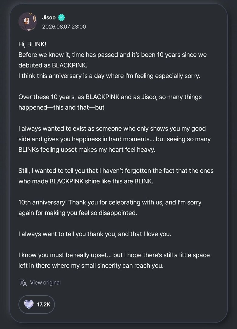 starfess's tweet photo. -star gue nanhis jirrrrr ya Allah jisoo gue 🥺 selama ini gak pernah liat blink sengamuk ini, tapi gue respect dia mau membumi dengan bilang kayak gini https://t.co/qkSeC1cgQo
