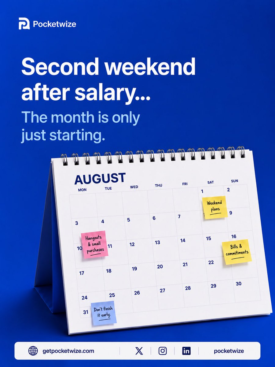 pocketwize's tweet photo. Second weekend after salary and the month is only just starting…

This is the exact moment most people start spending like August has 10 more paydays left. https://t.co/hOnGqp1oP9