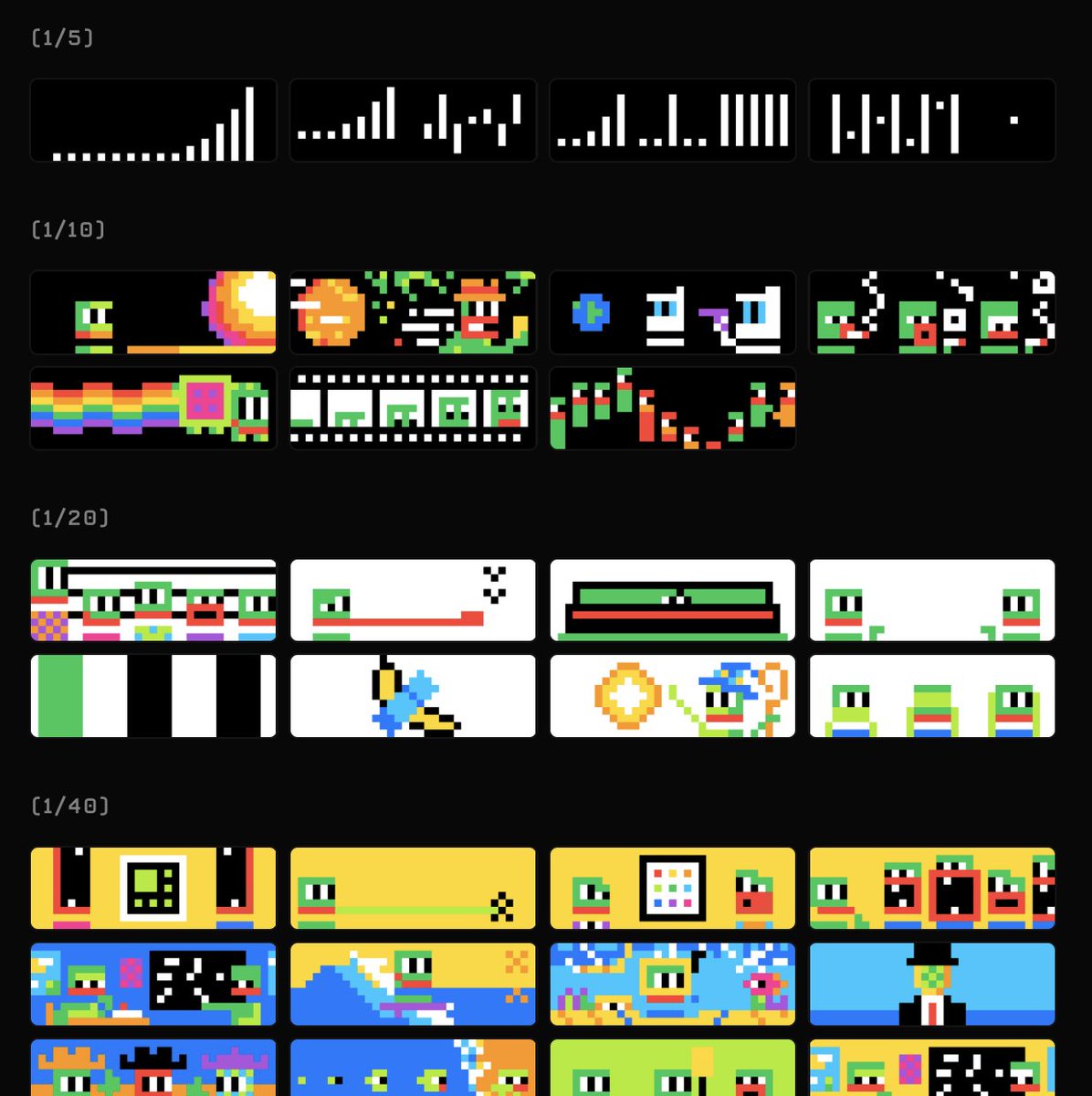 jackbutcher's tweet photo. the next community opepen set is called full rectangle

33x11 pixels

would be the first banner set in the collection if it makes it

request gc invite if you wish

compose here: https://t.co/irEVn5cSQr

submit here: https://t.co/rbti1MLjKO https://t.co/rCDURn9SA3