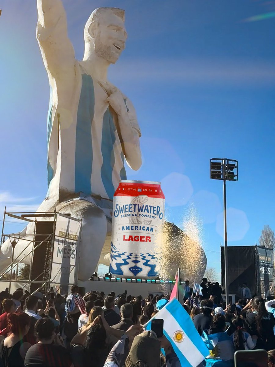 sweetwaterbrew's tweet photo. The world’s a big place. Good thing it's got an Official Beer. Happy #InternationalBeerDay from SweetWater American Lager https://t.co/CWPwTtFnn6