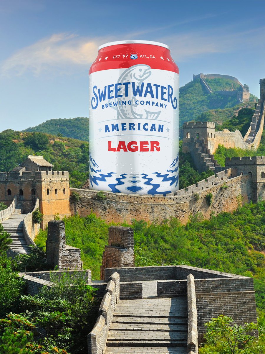 sweetwaterbrew's tweet photo. The world’s a big place. Good thing it's got an Official Beer. Happy #InternationalBeerDay from SweetWater American Lager https://t.co/CWPwTtFnn6