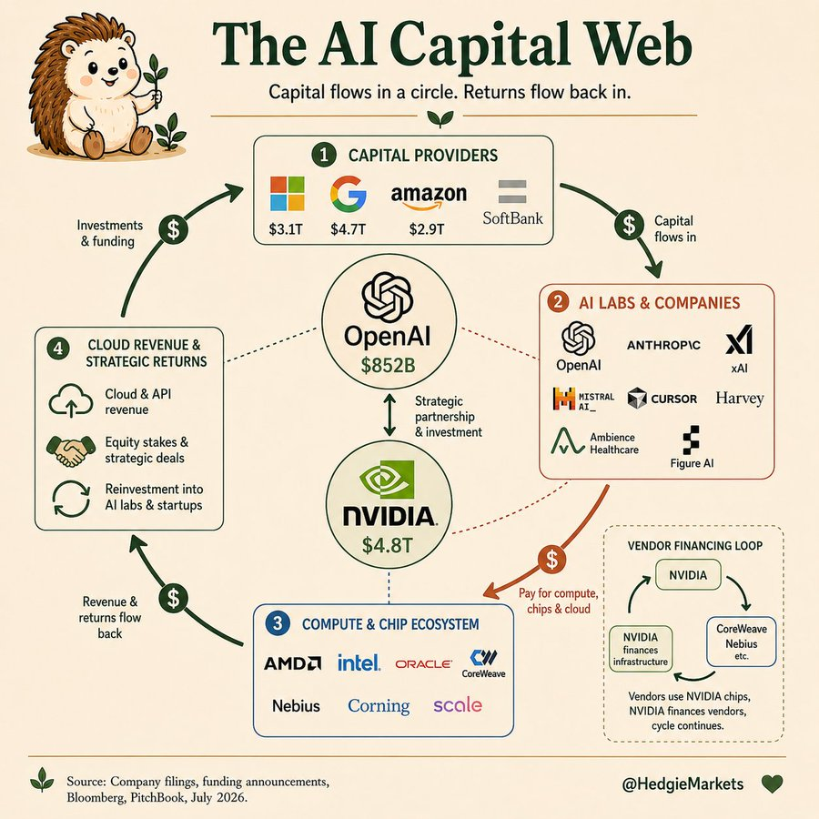 ekwufinance's tweet photo. The whole AI industry is a house of cards.

Nvidia and other industry leaders are paying customers to buy their products to inflate demand.

Why? Because much of the AI industry is losing money.

The same thing happened during the dot-com bubble... and it didn't end well. https://t.co/wDgYkxarpx
