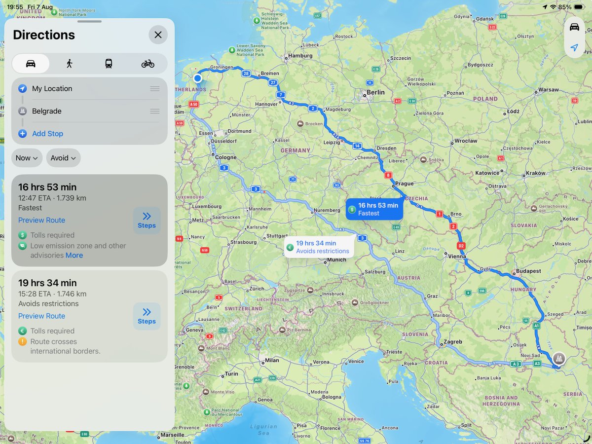 remkusdevries's tweet photo. Not me planning my 5th roadtrip of the year 😁
I’m thinking I’ll spend one day in the Alps on the way to #WCBGD and back through Prague.
What would you do? https://t.co/rPAvoswfmP
