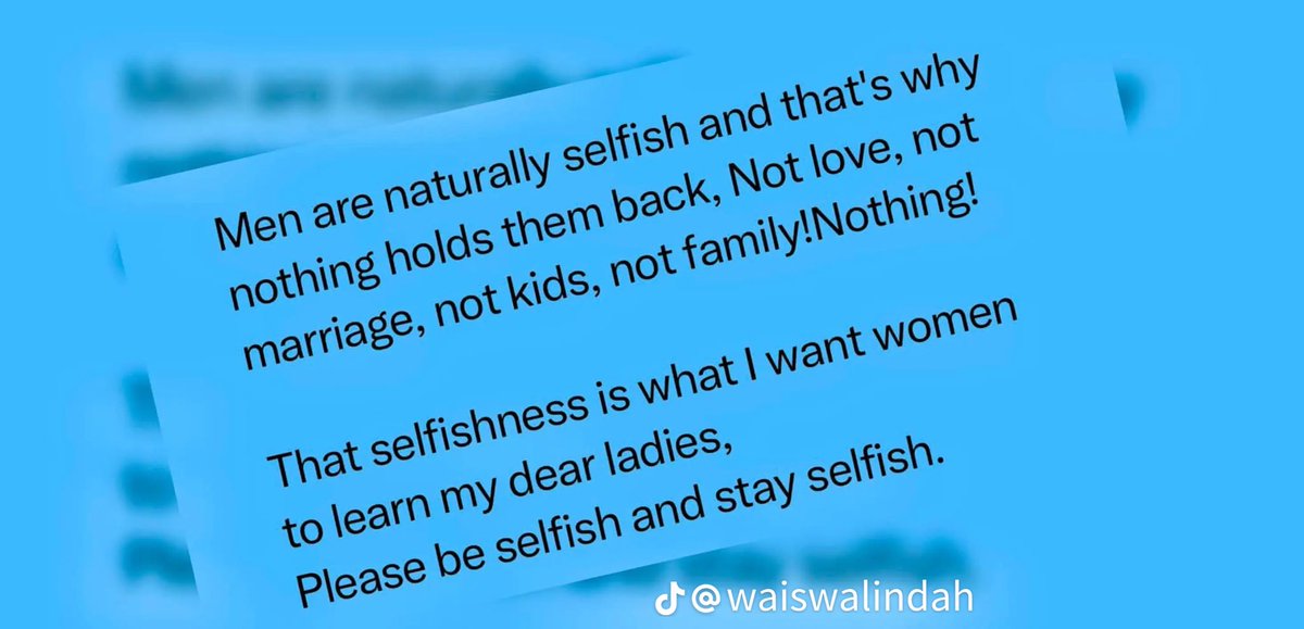 asandimu's tweet photo. Be and Stay Selfish Ladies https://t.co/rF3wVaBFvI