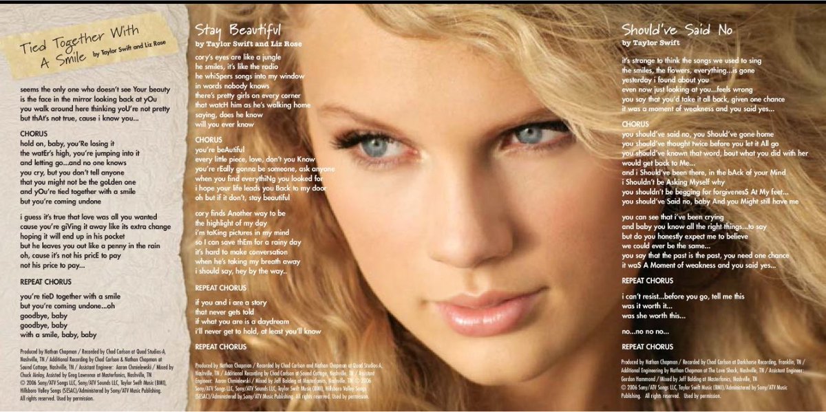 TScounter's tweet photo. “Taylor Swift”(debut album) booklet from 2006 🦋 https://t.co/HRTqmG5zZA