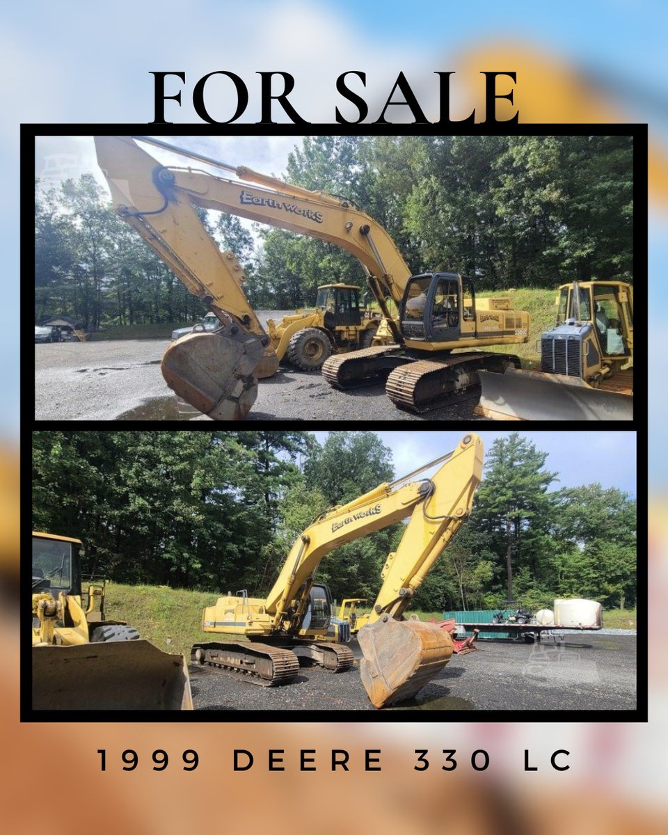 machinerytrader's tweet photo. 🚨 FOR SALE: 1999 John Deere 330 LC Crawler Excavator 🚨

⏱️ 9,000 hours
🪣 Massive 54-inch-wide deep bucket

Check it out here ➡️ https://t.co/MIjR7Kn9IR

#MachineryTrader #Deere #Excavator https://t.co/ldlsoAKKki