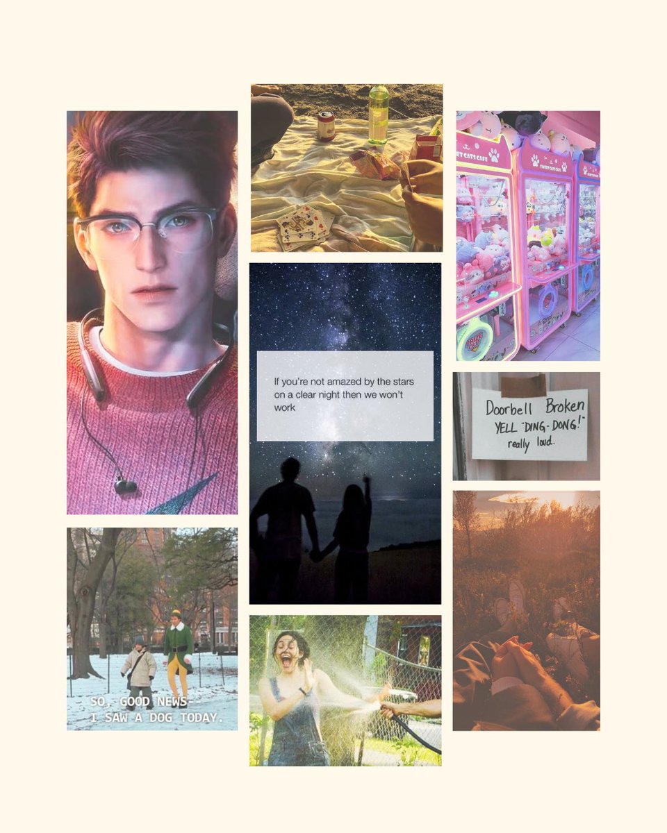 peachchocobo's tweet photo. Day 7 of #31DaysOfValko! 🐺💛

A moodboard based on Valko.

So I’ll be the first to admit I’m not good at making moodboards, but! I decided to go for something like this 🤭

Valko feels like fun to me 💃🏻 Explorations in nature to appreciate its beauty, followed by dates at the arcade, endless (silly) conversations, energy and spontaneity. He feels like a safe and cozy person to be around. I think he would bring a lot of joy to my MCs life, so that’s what I tried to convey 🤭🫶🏻

#ValkoIsLoved #BringValkoBack #NoValkoNoMoney #全世界都爱敖尹