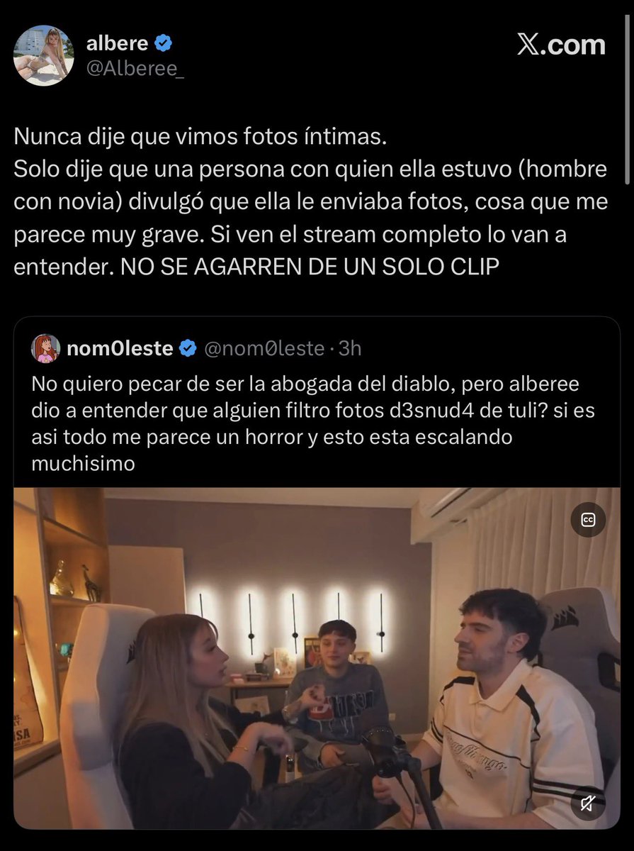 killahribba's tweet photo. albere siendo amiga de agus kogan, que se metio en la relacion de rusherking y maria becerra, quiso hacer lo mismo con lautaro martinez y agus gandolfo, pero como es su amiga no es mala mina ni tatiana ni nada, si tanto le reclamo lo mismo a tuli, porq no salto asi con su amiga? https://t.co/IXQXOoX7D1