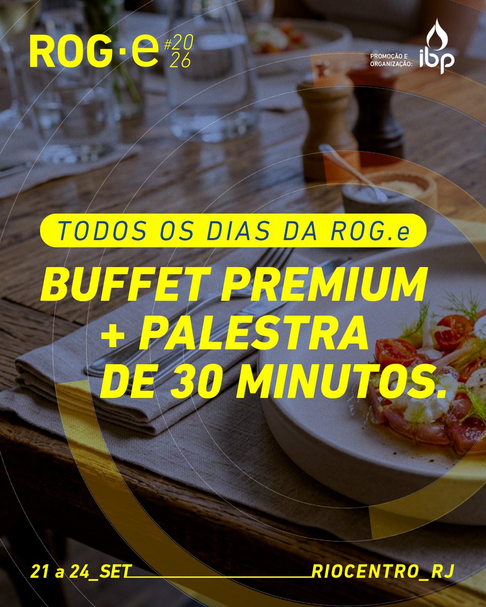 ibp_br's tweet photo. Networking qualificado, conteúdo estratégico e acesso às principais lideranças da indústria. Essa é a proposta do #LeadershipLuncheon na #ROGe2026.

Uma experiência exclusiva com almoço premium e palestras de grandes executivos.

🔗 Saiba mais em: https://t.co/h24qBbgobR

#IBP⁣ https://t.co/ODeDGfrsZI
