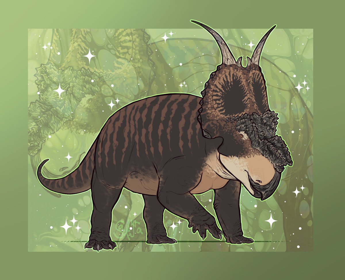 Satyra_rrr's tweet photo. Revenge for @/ember_newcomer_ :3

Sorry for no posts yall, had a burnout from social media and artistry

#art #paleoart #artist #paleoartist #digitalartist #digital #digitalart #paleo #dino #dinosaur #ceratopsian #artfight2026 #artfight #revenge #sketch #Achelousaurus https://t.co/i52JO6A1rK