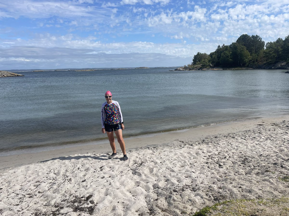 lynne_drummond's tweet photo. Today i went for an #openwaterswim from one beach to a bay half a mile away and was stung badly by #jellyfish 😱Beautiful place but now in pain . In beautiful #Sweden https://t.co/r7uKBOLuzX