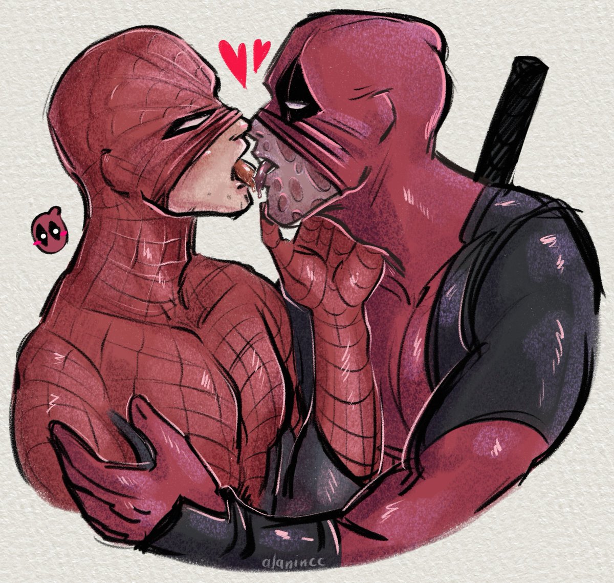 alan_inc80776's tweet photo. yummy. 👅

#spideypool https://t.co/blgK9yWUHv