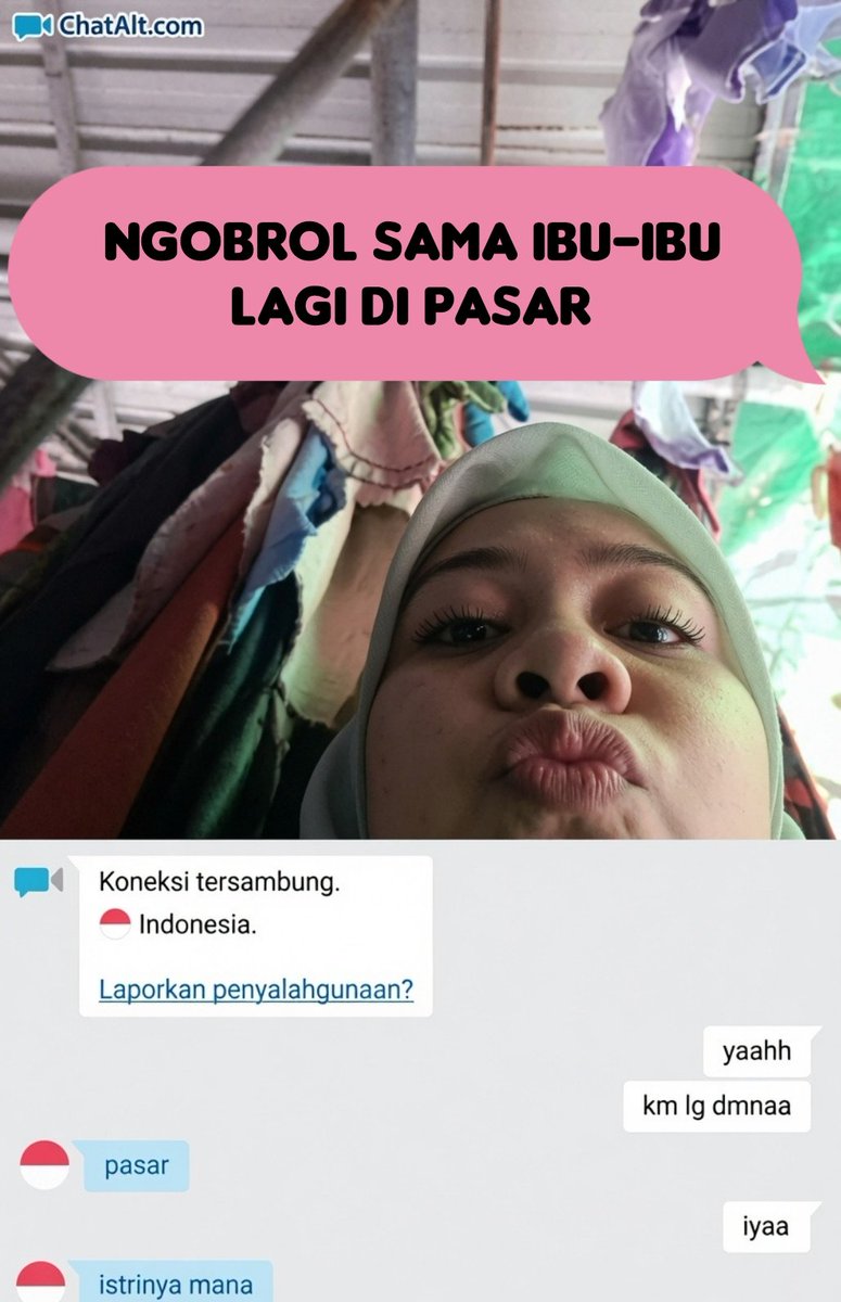 saudagarometv's tweet photo. (ome tv) ngobrol sama ibu-ibu lagi di pasar asik orangnya https://t.co/AO7wT3TPU6