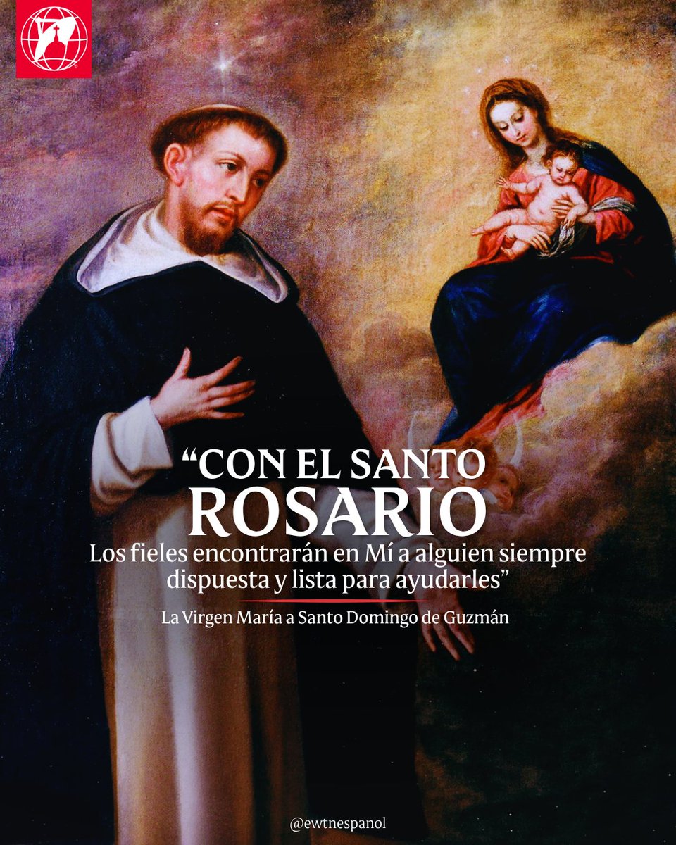 EWTNespanol's tweet photo. “Con el Santo Rosario los fieles encontrarán en Mí a alguien siempre dispuesta y lista para ayudarles” – La Virgen a Santo Domingo. https://t.co/ze27K2oVhh