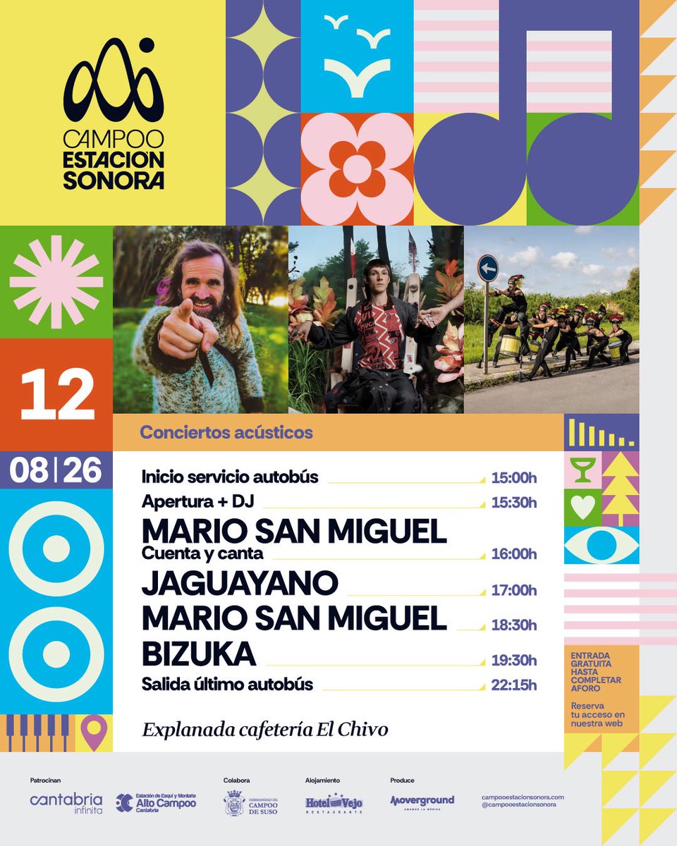 CEstacionSonora's tweet photo. ¡Este 12 de agosto es un día muy especial! ☀️

💫 Desde Campoo Estación Sonora te ofrecemos una oferta cultural para poder celebrar esta ocasión como merece

👇👇👇 https://t.co/3mpjpxvSnj