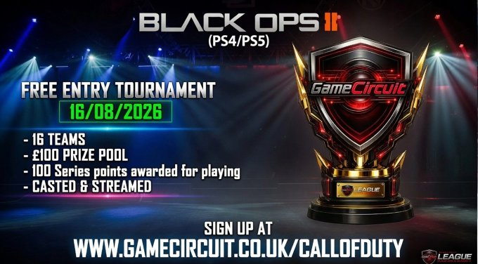 HMRFlame's tweet photo. There is 12 spaces left in the Black ops 2 ยฃ100 FREE ENTRY! Get signed up today!
Website: https://t.co/Y34WLeC8kX
Discord: https://t.co/V4EKZconvV
Twitter: @gamecircuituk
#callofduty #blackops2 #bo2 #mw4 https://t.co/I6yTBwAJE2