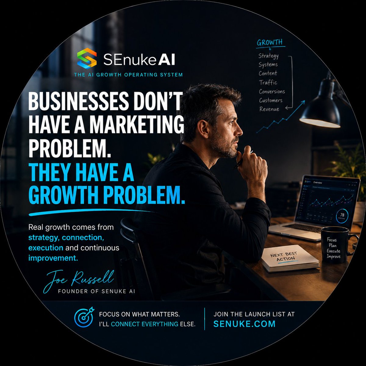 JoeRusselldotca's tweet photo. Businesses don’t have a marketing problem.

They have a growth problem.

SEO
AI
Social
Email
Content
Funnels

You're expected to master them all.

There’s a better way.

It's why I built SEnuke AI.

What biggest challenge is holding your business back?

#SEnukeAI #GrowthMarketing https://t.co/ekvY6y4mT2