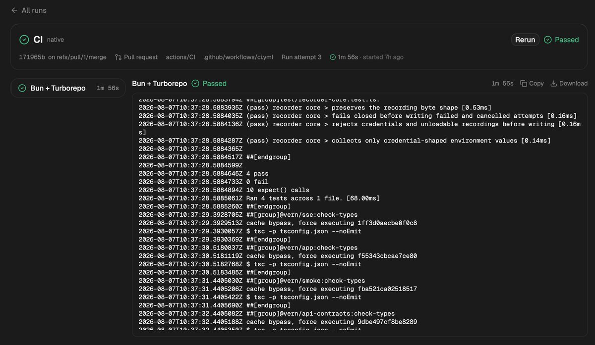 the_versecafe's tweet photo. @theo already on it, we got some GitHub Actions working already on prod, certainly needs polish but at least it works https://t.co/ZmqZjCkyY6