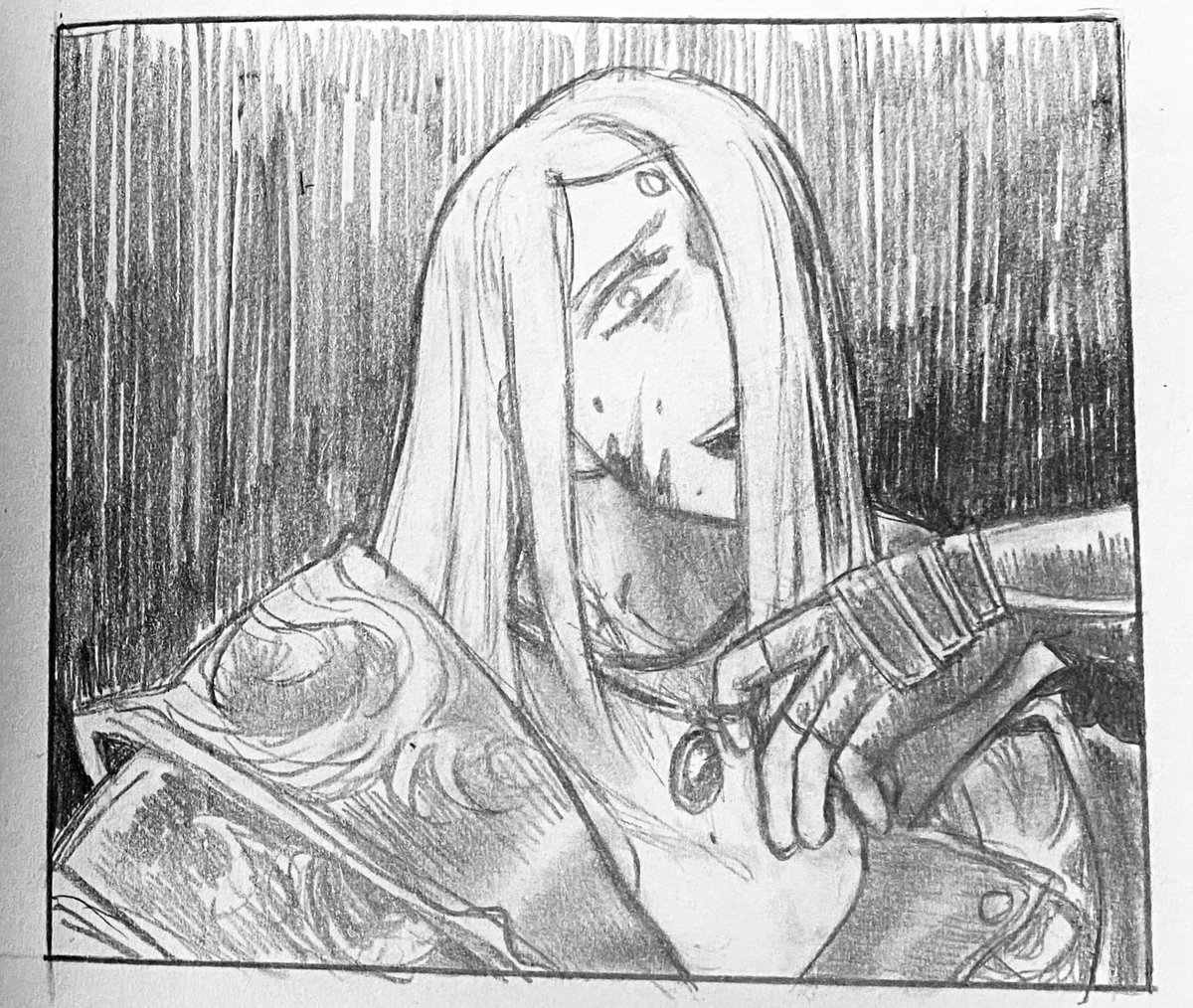 Warrioroflizard's tweet photo. Zenos sketch https://t.co/dhw1PSBL2X