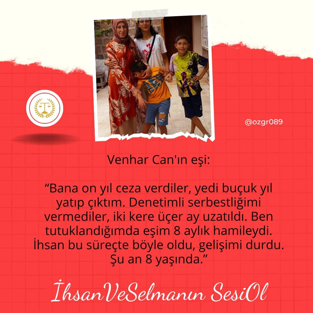 Adalet_Nobeti_'s tweet photo. İhsanVeSelmanın SesiOl

İhsana ve Selmana annelerini verin. Masumlari serbest bırakın https://t.co/yFAqndb7j2