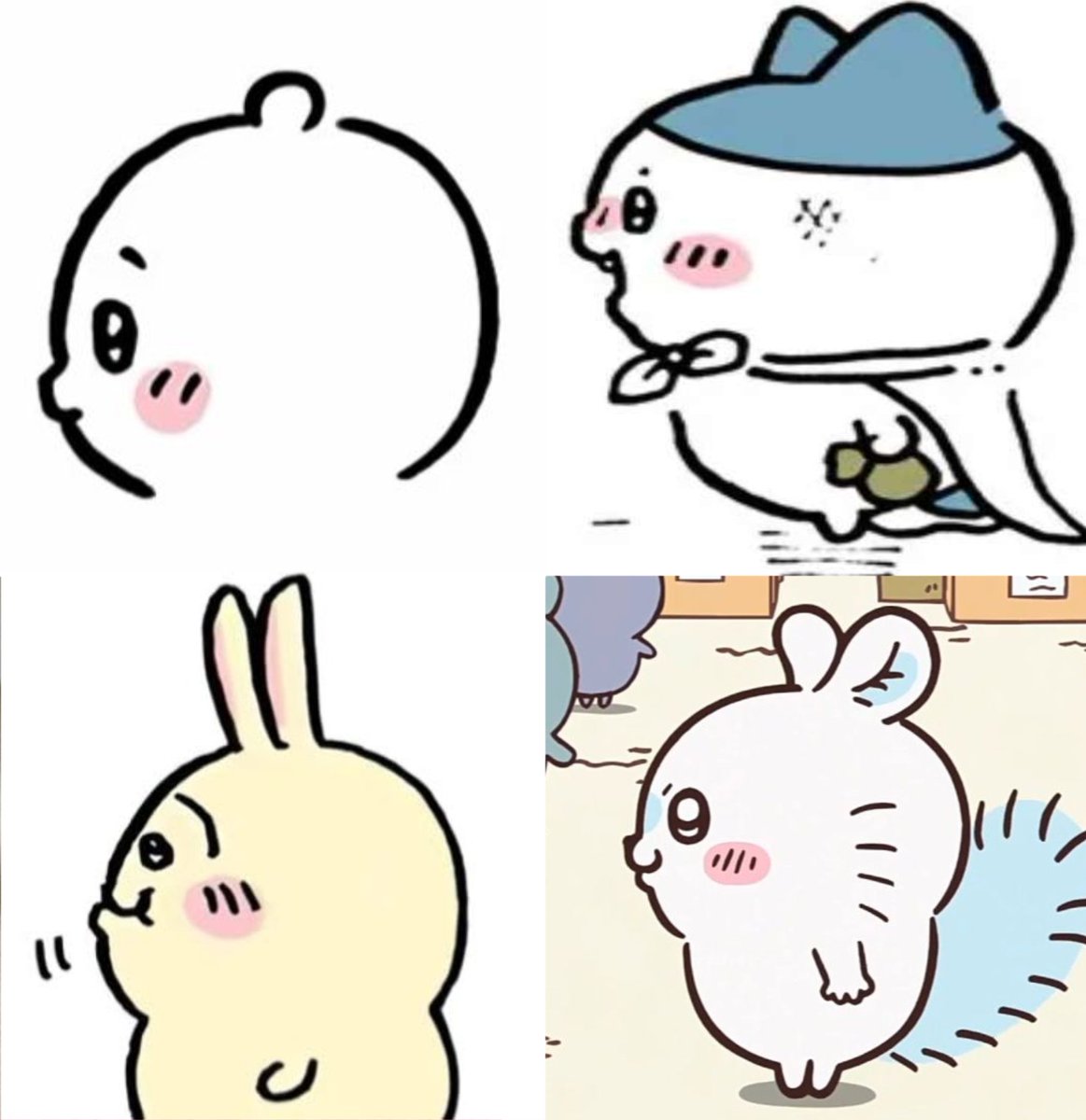 meowkkotsu's tweet photo. who's winning the side profile off (its usagi) https://t.co/mqwEYa2BUC