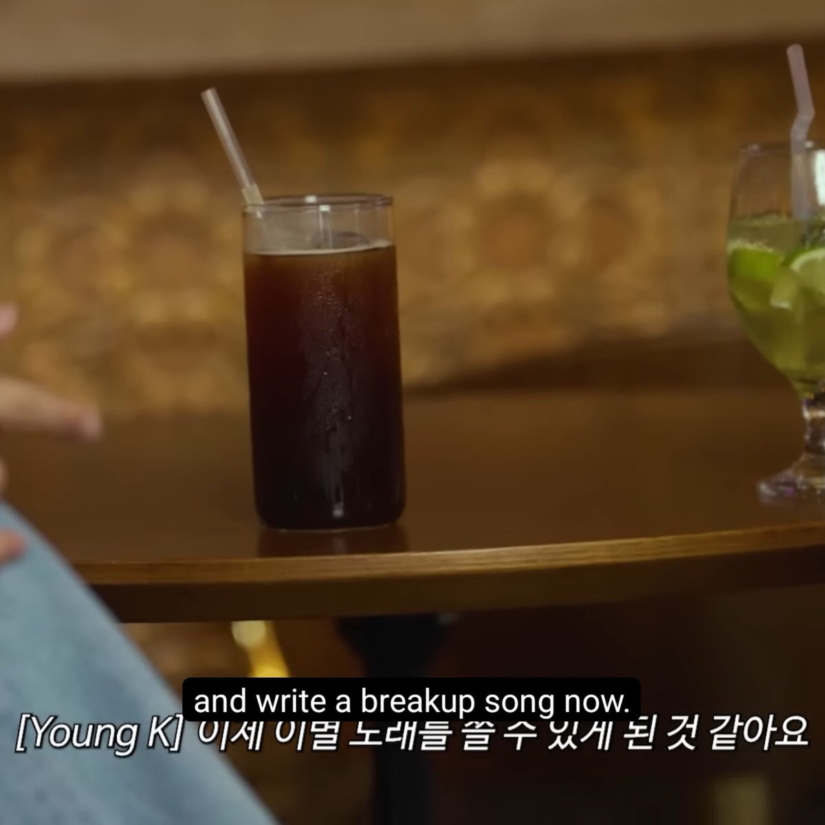 greensurcolor's tweet photo. (talking about writing lyrics)

kwanghee: then for breakup songs do you have to actually go thru a breakup?
youngk king of media and pr training: https://t.co/XcMrsFFqnW