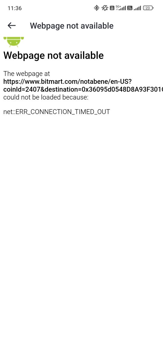 Singhsunnyyy's tweet photo. Shame on you bitmart, When I'm trying to withdraw my coin then after few second this page come on my screen. 
@BitMartExchange https://t.co/aNv9pUgC8I