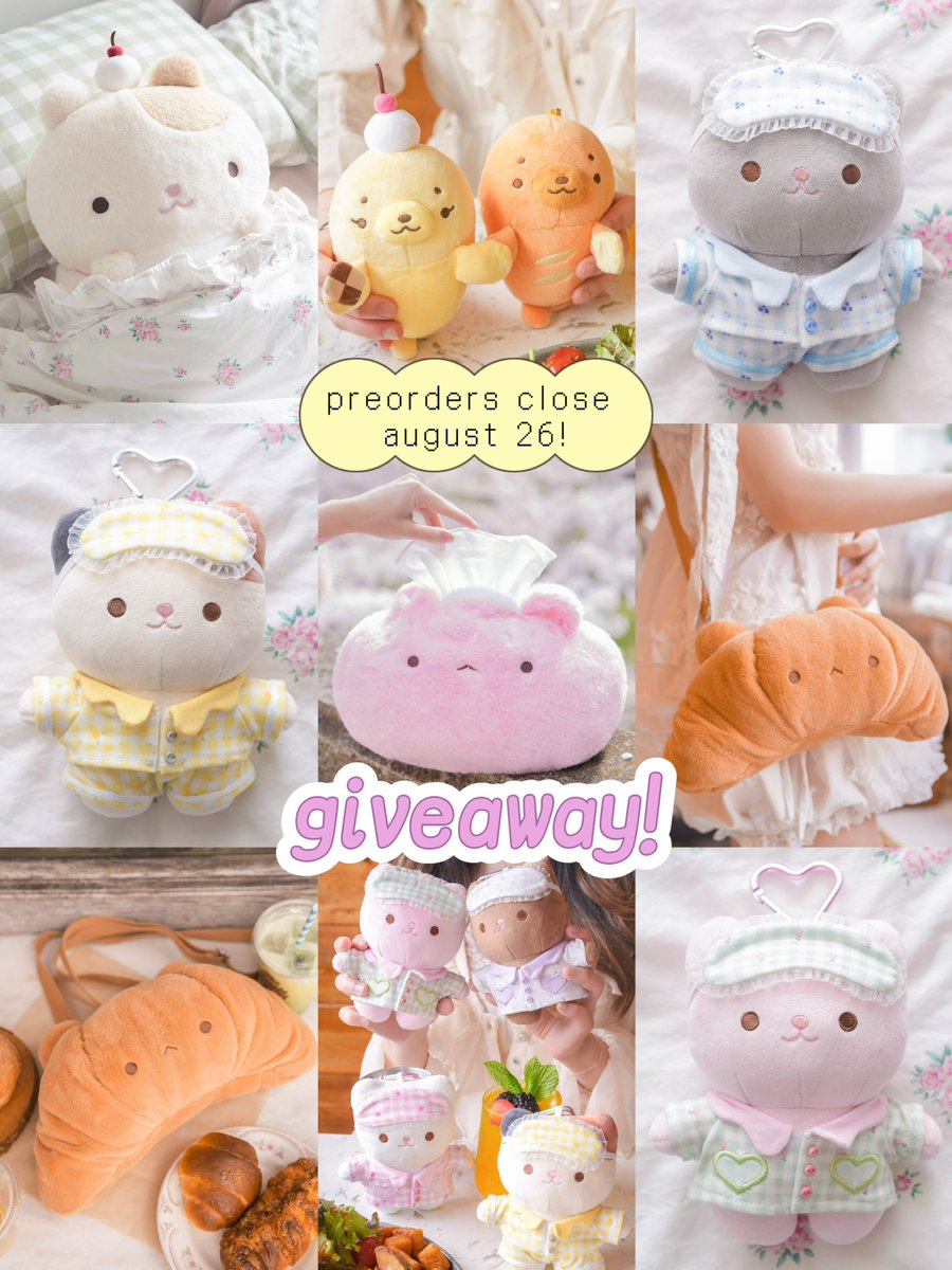 mokapuffshop's tweet photo. 💖🥐 $𝟭𝟬𝟬 𝗚𝗜𝗩𝗘𝗔𝗪𝗔𝗬 🥐💖

🎀 let’s celebrate the bed & brekkie collection launch! 🧸 this is a limited run drop so grab your goodies on 𝙢𝙤𝙠𝙖𝙥𝙪𝙛𝙛.𝙘𝙤𝙢 today before 𝗽𝗿𝗲𝟬𝗿𝗱𝗲𝗿𝘀 𝗰𝗹𝗼𝘀𝗲 𝗮𝘂𝗴𝘂𝘀𝘁 𝟮𝟲!

👜 prize ~ $100 USD mokapuff gift card! if you already placed a pre0rder before august 26, you can choose to reimburse up to $100 of your order or receive $150 in credit!

💖 to enter: 
• follow, 🔁, and 💗

𝗕𝗢𝗡𝗨𝗦 𝗘𝗡𝗧𝗥𝗜𝗘𝗦
🎟️ +𝟭 𝗘𝗡𝗧𝗥𝗬 ~ 𝘁𝗮𝗴 friends in the comments for extra entries (1 𝗰𝗼𝗺𝗺𝗲𝗻𝘁 counts as 1 entry)

we need to hit our minimum production goal to unlock some of the designs you see! all 𝗽𝗿𝗲𝟬𝗿𝗱𝗲𝗿𝘀 at this time are super appreciated!

open internationally ✨ ends on august 27, the day after  𝗽𝗿𝗲𝟬𝗿𝗱𝗲𝗿𝘀 𝗰𝗹𝗼𝘀𝗲