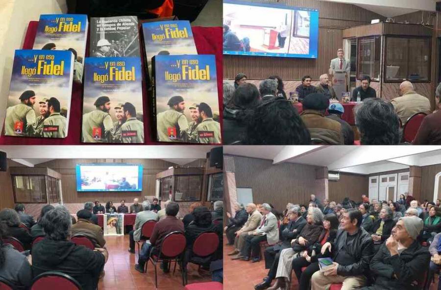 CubaMINREX's tweet photo. 🇨🇺📖 “...y en eso llegó Fidel”: más de 25 autores latinoamericanos se reúnen en un libro presentado en Chile por el centenario del Comandante en Jefe.

Académicos, sindicalistas y diplomáticos reflexionan sobre su legado político y humano. 

Más detalles👉https://t.co/gQ24pljOGr https://t.co/dqTokJXoR1
