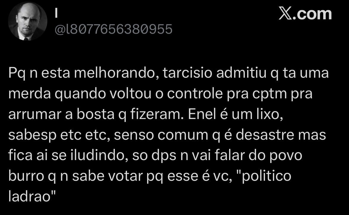 Powboy5's tweet photo. @l8077656380955 @g1saopaulo Como vc é criança e me bloqueou vou lhe responder assim:
CPTM Voltou de greve e no dia 6 deu problema outra vez na linha 12 🤣🤣🤣 
O melhor q tu fez é me bloquear msm e ir chorar no colo da mamãe pois n aguenta ser contrariado bebezão https://t.co/lRV6uLdoBK