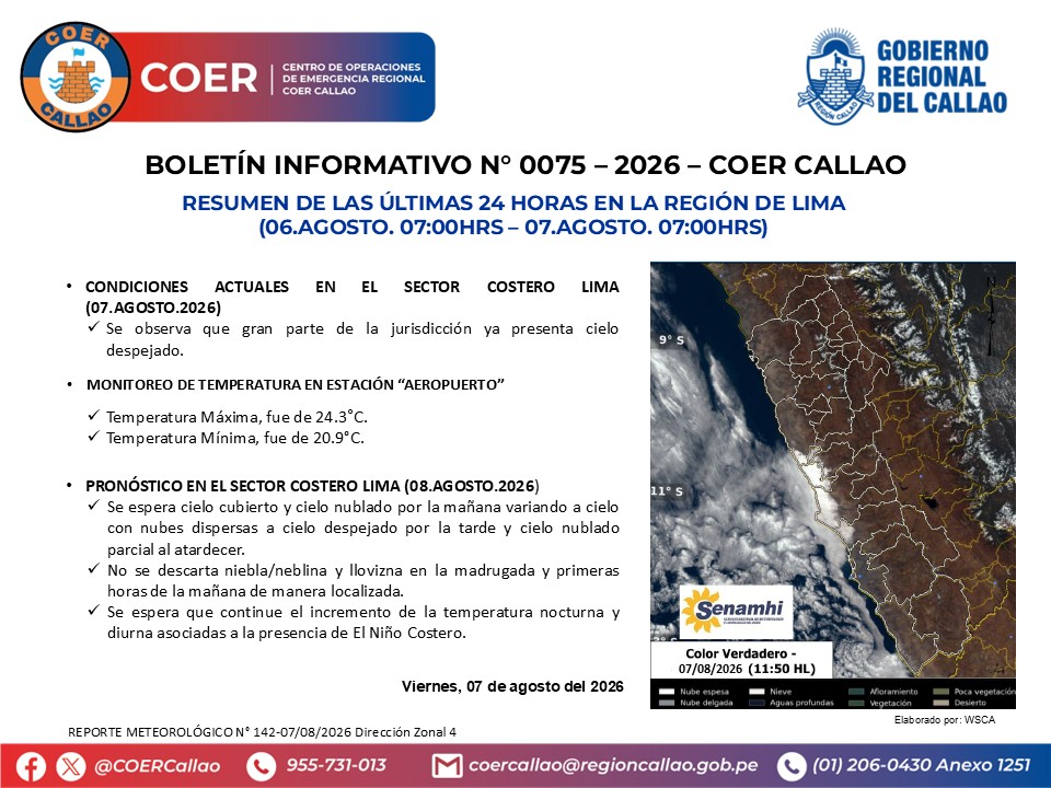 COERCallao's tweet photo. RESUMEN DE LAS ÚLTIMAS 24 HORAS EN LA REGIÓN DE LIMA (06.AGOSTO. 07:00HRS – 07.AGOSTO. 07:00HRS) #Callao #Bellavista #CarmenDelaLeguaReynoso #LaPerla #LaPunta #MiPeru #Ventanilla #GobiernornoRegionalDelCallao #COERInforma #GoreCallao https://t.co/49x6DruHQj