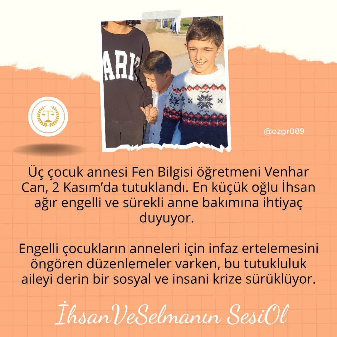 kafasts's tweet photo. Annelerine ihtiyacı var ve bitmiş olan adalet sistemine 

İhsanVeSelmanın SesiOl https://t.co/BB7EfJdY3K