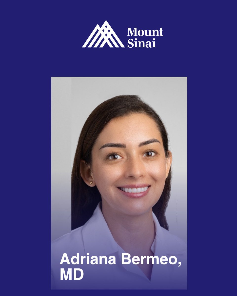 MountsinaiUro's tweet photo. We're proud to welcome Adriana Pedraza Bermeo, MD as Assistant Professor of Urology at our department. A urologic oncologist &amp; robotic surgeon, she specializes in prostate, kidney, and bladder cancers while advancing innovative minimally invasive care. Welcome! #MountSinaiUrology https://t.co/gq7m5BGbhd