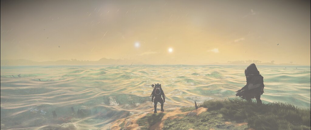 kchiki's tweet photo. Hopefully I'm not too late to participate in #ADecadeInNMS. @NoMansSky is the game I always come back to. 1600+ hours and I never get tired of it. It's dark and light, vibrant and achromatic, quiet and dissonant, all at once. Happy 10 year anniversary @hellogames! Can't wait to see what you guys come out with next!