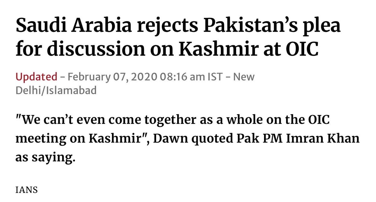 ShujaaAzmi's tweet photo. wondering if Saudi Arabia, which literally refused to hold an OIC conference when India abrogated article 370 in kashmir, would actually attack India if India attacked pakistan https://t.co/e7fOxDDxC8