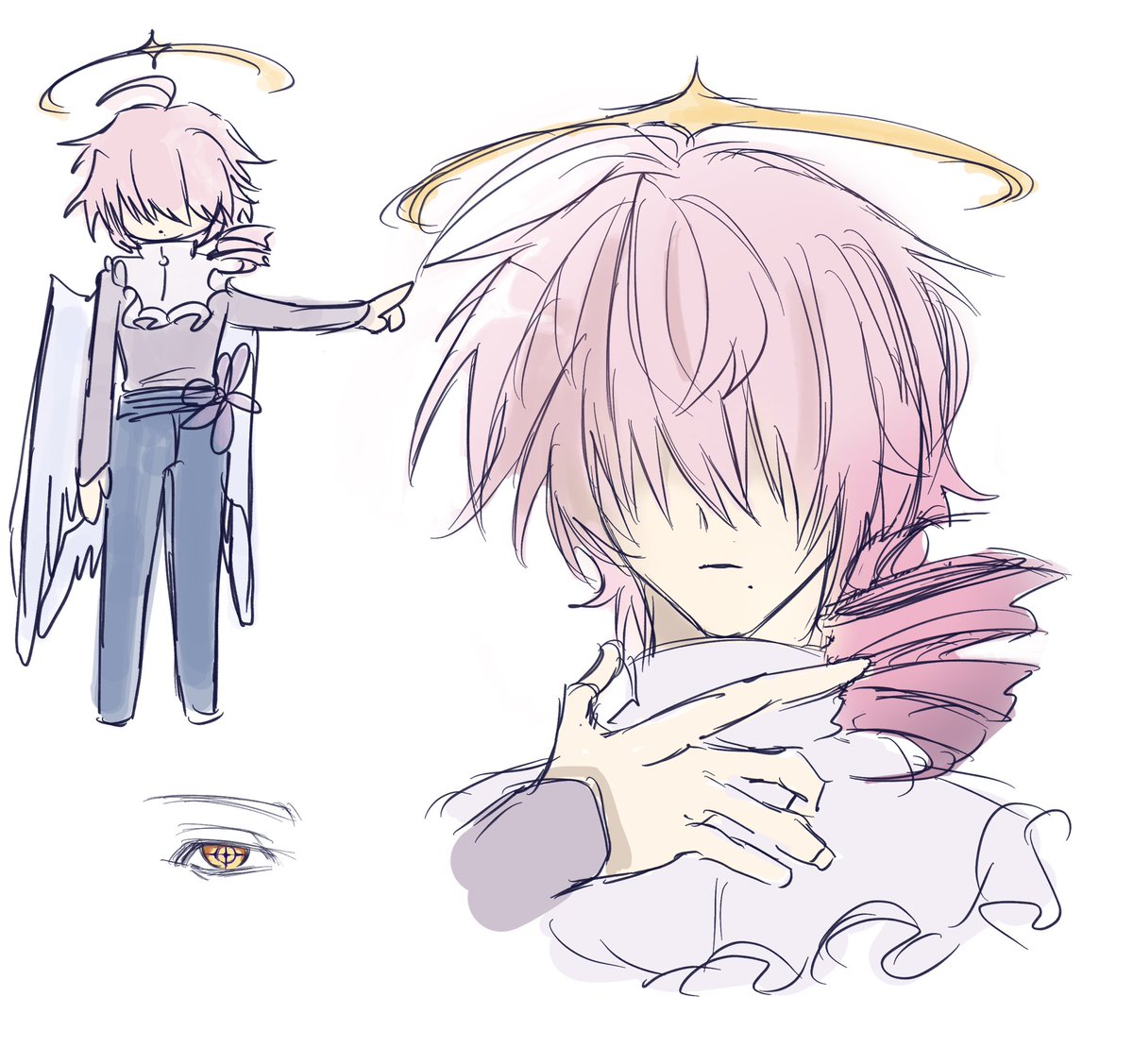hopelessabysss's tweet photo. Pink hair angel😼

#oc https://t.co/9htmwWnvBx