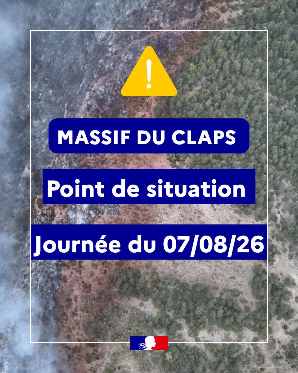 Image de Préfète de la Drôme - 🔥 Incendie du massif du Claps - Le point de situation en 10 informations clés
1️⃣ La reprise de f