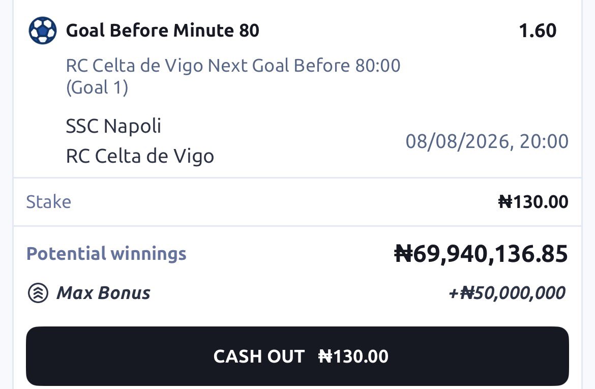 HolaSteve4's tweet photo. 7th - 8th ⚽️ 

538,001 odds    NKJPSCA6 (50games)

101,574 odds      
16,372 odds        
1,469 odds           

Team goal b4 80mins https://t.co/y3MIE2l2dy