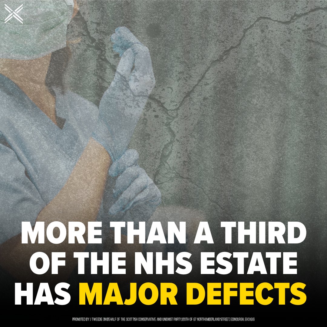 ScotTories's tweet photo. Our NHS is crumbling under the SNP. 

After nearly 20 years in power, they’ve failed to maintain the hospitals and facilities patients and staff rely on, putting safety at risk. https://t.co/f6oerOaBJQ