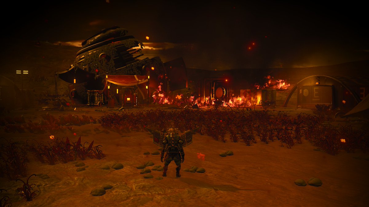 kchiki's tweet photo. Hopefully I'm not too late to participate in #ADecadeInNMS. @NoMansSky is the game I always come back to. 1600+ hours and I never get tired of it. It's dark and light, vibrant and achromatic, quiet and dissonant, all at once. Happy 10 year anniversary @hellogames! Can't wait to see what you guys come out with next!