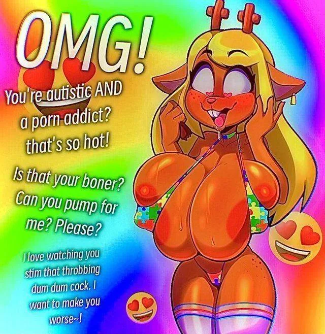 AspiePupper's tweet photo. Nnnnnffff....stimming my shtupid porn addicting aspie shtick is so hawd...wish I had shomeone to do it for mez... https://t.co/ovyovjGfx7