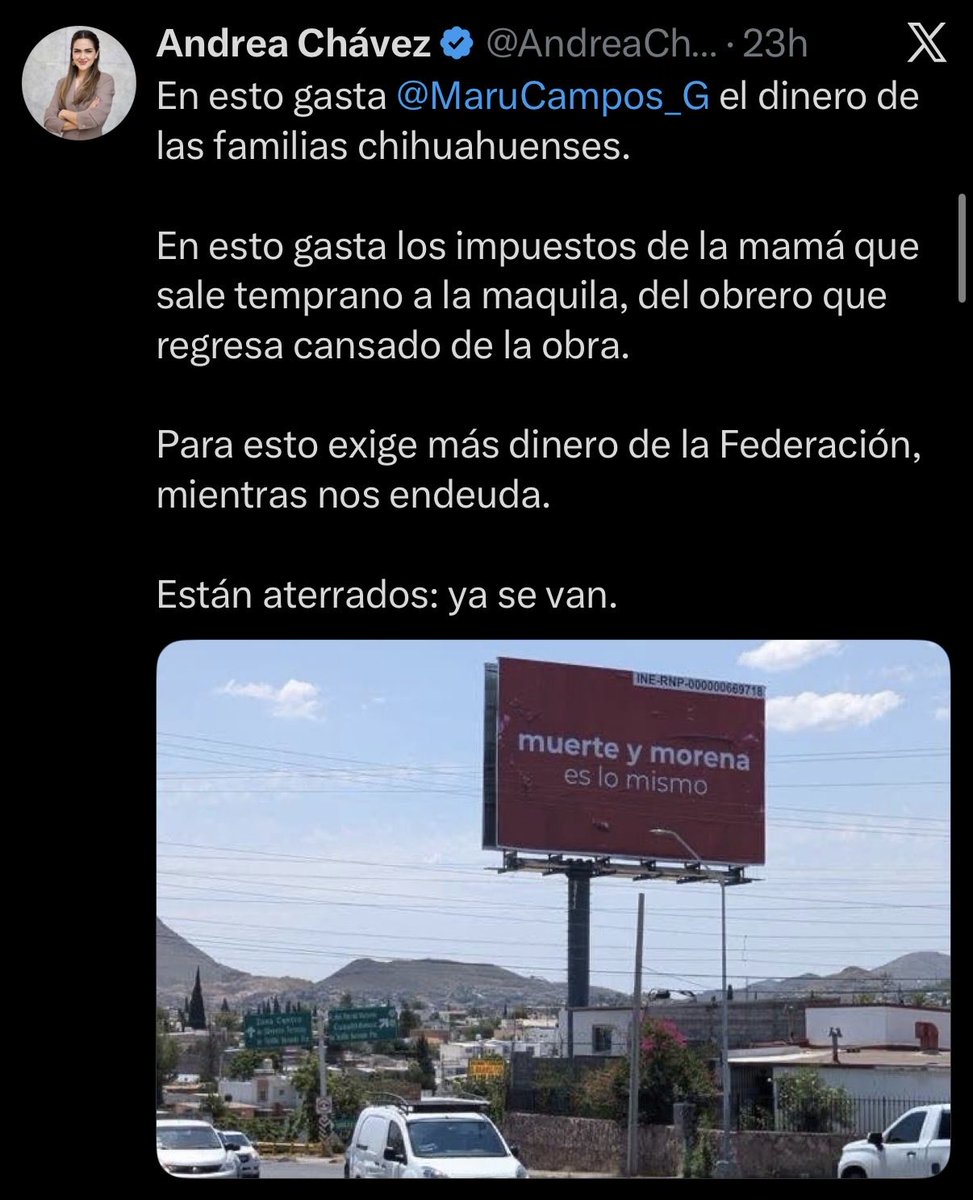 luis_gj's tweet photo. Hay gente descarada, cínica y sinvergüenza, y luego está la narcocandidata de la Barredora @AndreaChavezTre 

¡Qué bruta!
¡No tiene pudor alguno esta tipeja! https://t.co/3FmAEA0WIr
