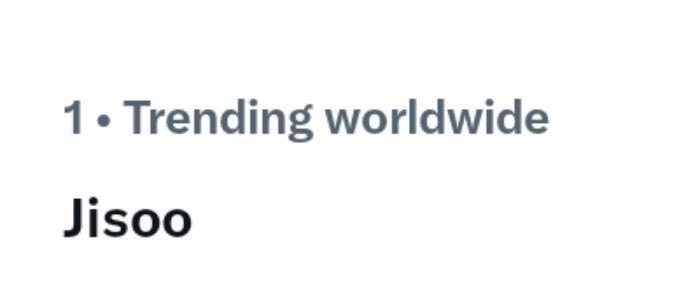 NEWSJISOO's tweet photo. #JISOO is currently trending #1 worldwide. https://t.co/yh5IXBbnyM