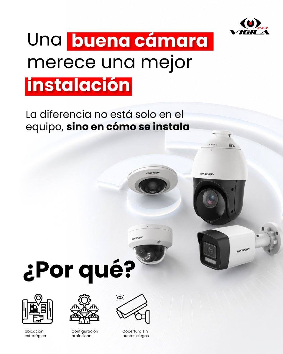 Vigila247's tweet photo. 📹 Una buena cámara merece una mejor instalación.
La diferencia no está solo en el equipo, sino en una instalación profesional: ubicación estratégica, configuración correcta y cobertura sin puntos ciegos.
📲 Cotiza al 2525-6646.

#Vigila247 #Seguridad #Videovigilancia #ElSalvador https://t.co/OauBlH3zPa