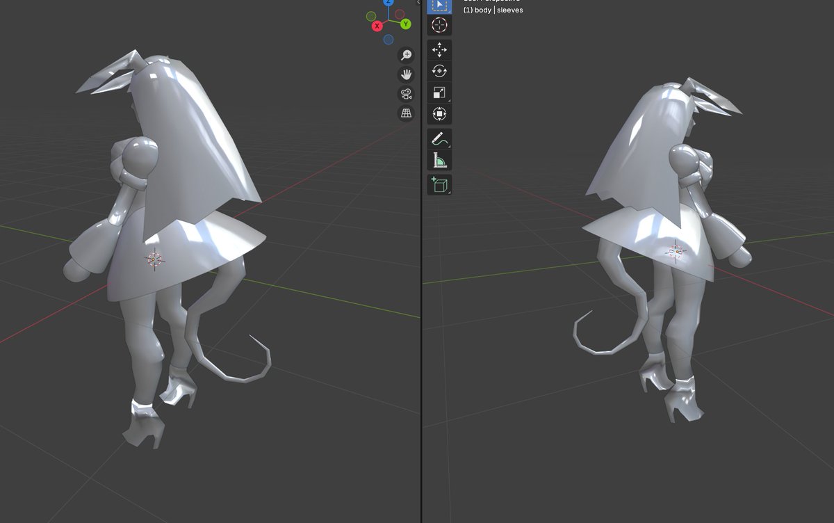 rebe20266's tweet photo. Concept art vs 3D block out. #gamedev #orginalcharacter #characterdesign https://t.co/iRN89Eiiiw