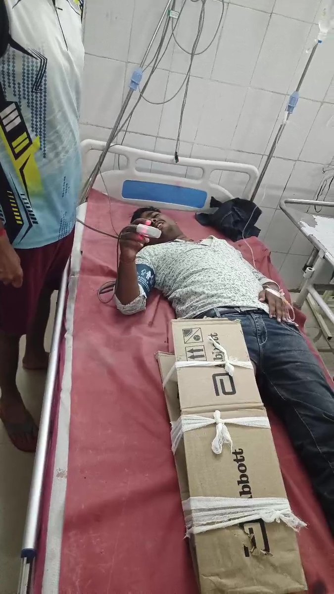 ANI's tweet photo. #WATCH | Bihar: In a viral video, a patient admitted to a hospital was seen with his legs wrapped in a carton, instead of plaster.

An official says, "The matter came to our notice yesterday. We have ordered an inquiry. Based on the report we get, we will take further action. There is no clear detail as to when the patient was admitted. Had it been a recent incident, we would have found out immediately. This is a 10-15 day old incident, as per the information we have. We will have an investigation report..." 

(Pic 1: Screengrab from the viral video)