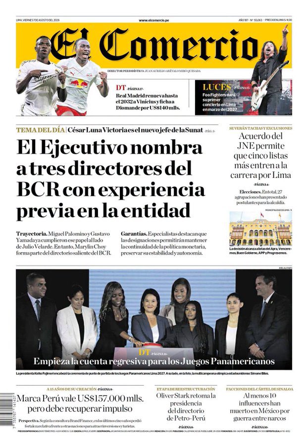 BarrientosGaray's tweet photo. El @elcomercio_peru comercio el 2021 con Castillo Vs con Keiko 2026. https://t.co/abIPwSFZOw