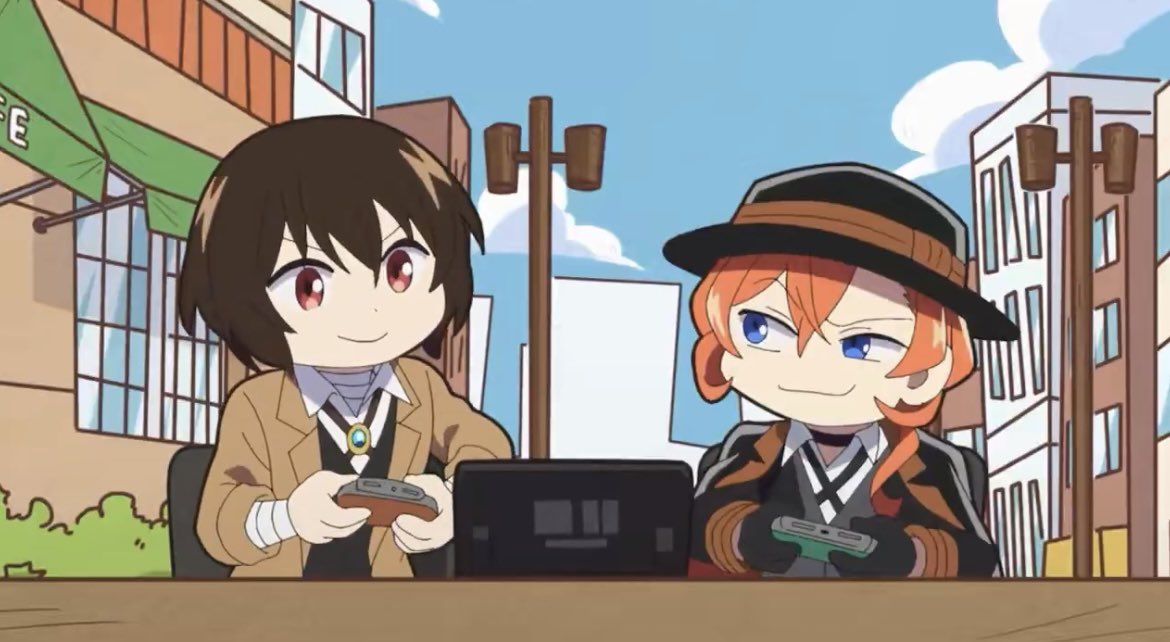 wanchuuyas's tweet photo. i love when chuuyas the one messing with dazai… his smirk is everything https://t.co/ia15rAAMut