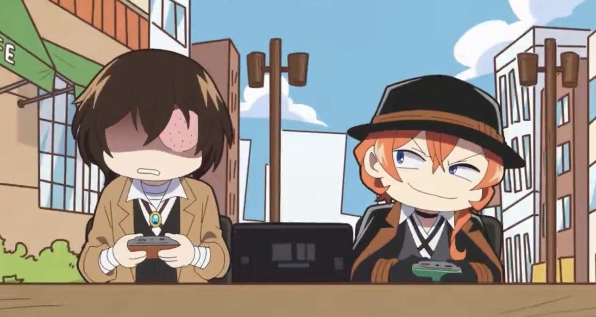 wanchuuyas's tweet photo. i love when chuuyas the one messing with dazai… his smirk is everything https://t.co/ia15rAAMut