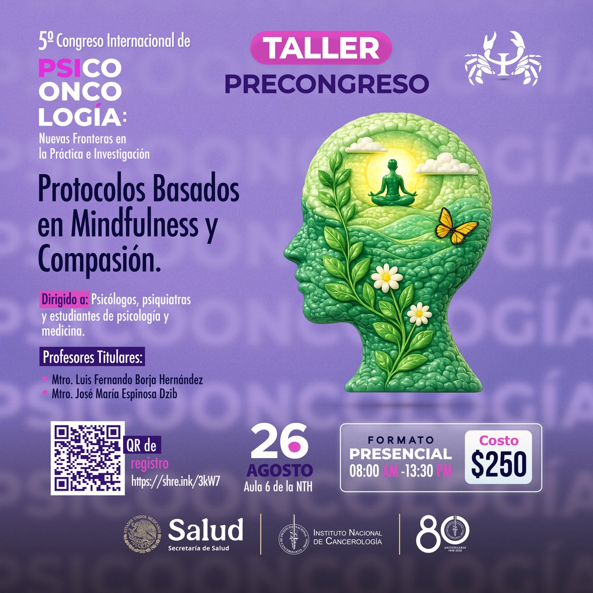 incanMX's tweet photo. Participa en el 5.º Congreso Internacional de Psicooncología o inscríbete a alguno de sus talleres precongreso y conoce las nuevas fronteras en la práctica e investigación. ¡Te esperamos! https://t.co/zHdNpQEaHm